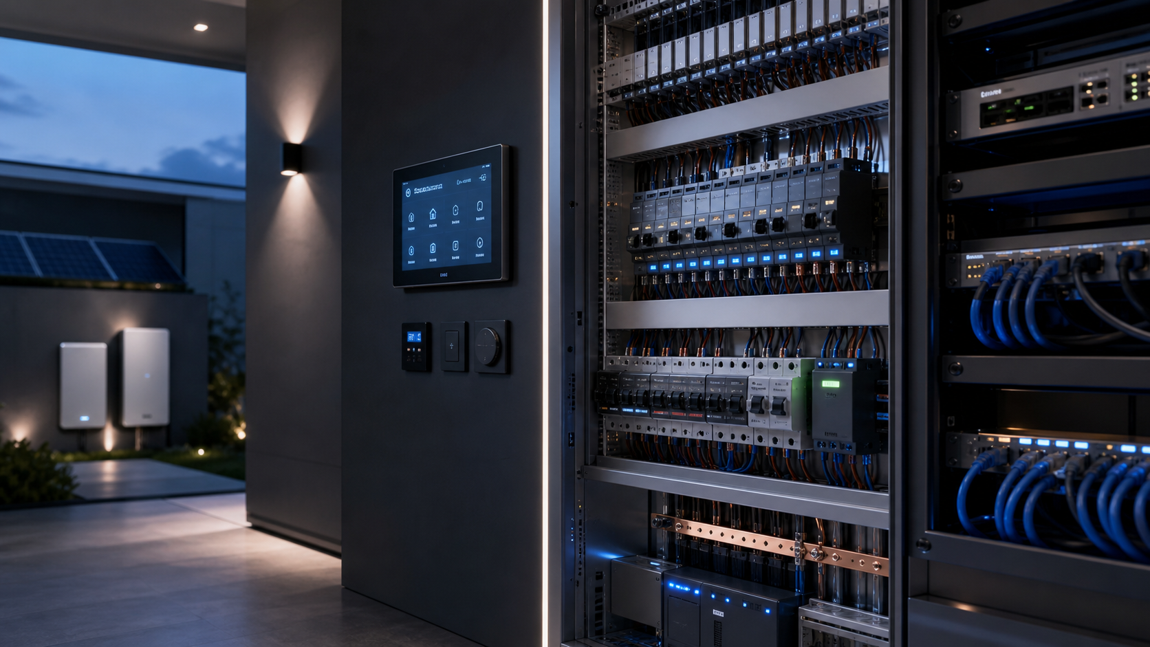 Impianti elettrici moderni con domotica, rete dati e sistemi tecnologici integrati